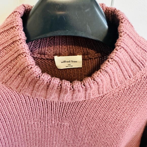 Aritzia Wilfred free Cropped 100% Merino wool sweater size XXS - Picture 4 of 7